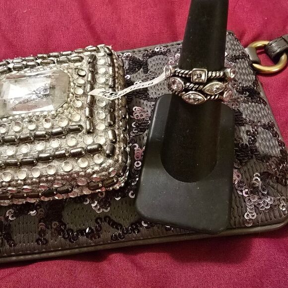 STACKABLE BEZEL SET CZS IN STAINLESS STEEL - Picture 2 of 8